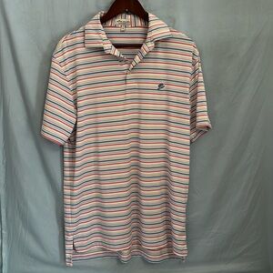 Men’s striped Peter Millar golf polo